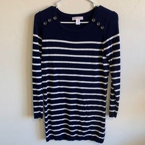 🍭 Motherhood Maternity Navy Striped Sweater